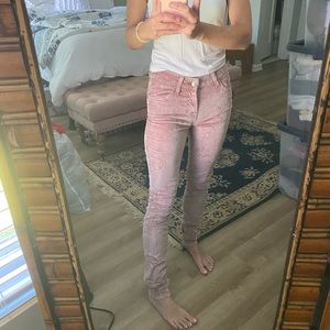 7 for all Mankind Size 24 Pink/Rose Skinny Cords